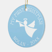 Baby's eerste kerstboomengel ornament met naam (Links)