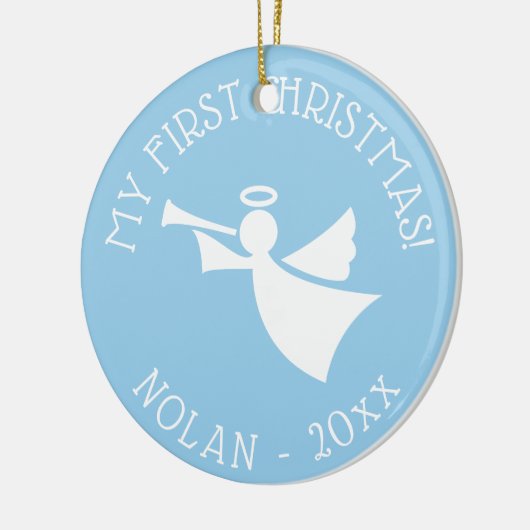 Baby's eerste kerstboomengel ornament met naam (Links)