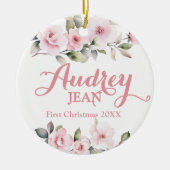 Baby's eerste kerstboomOrnament Keramisch Ornament (Voorkant)