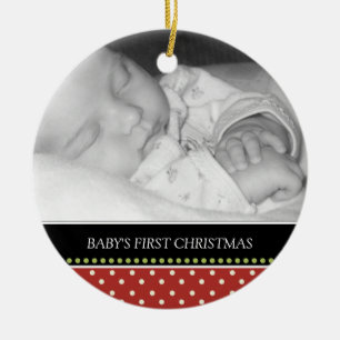 Baby's eerste kerstboomversieringen keramisch ornament