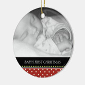 Baby's eerste kerstboomversieringen keramisch ornament (Links)