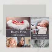 Baby's eerste kerstbord Foto collage Kaart (Voorkant / Achterkant)