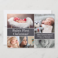 Baby's eerste kerstbord Foto collage