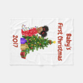 Baby's eerste kerstcadeau fleece deken (Voorkant (Horizontaal))