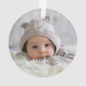 Baby's eerste kerstcadeaufoto ornament (achterkant)
