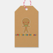 Babys eerste kerstcadeaujongen cadeaulabel (Voorkant)