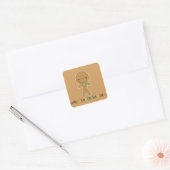Babys eerste kerstcadeaujongen vierkante sticker (Envelop)