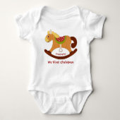 Baby's eerste kerstcadeaupaard romper (Voorkant)