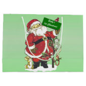 Baby's eerste kerstcadeautje kerstman groot cadeauzakje (Achterkant)