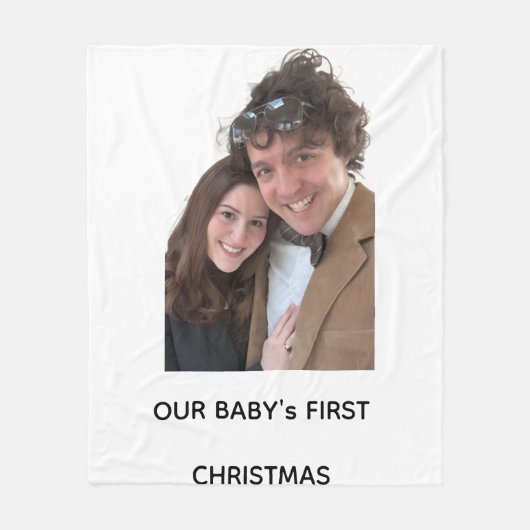 Baby's eerste kerstdeken fleece deken (Voorkant)