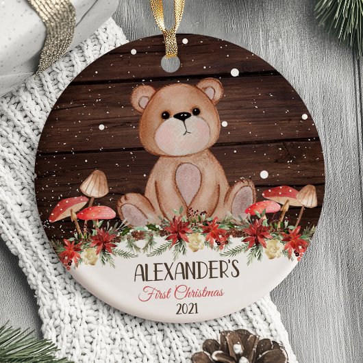 Baby's Eerste Kerstdier Ornament Bos