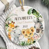 Baby's Eerste Kerstdieren Ornament Safaridieren