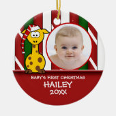 Baby's eerste kerstfeest Baby Ornament Giraffe (Voorkant)