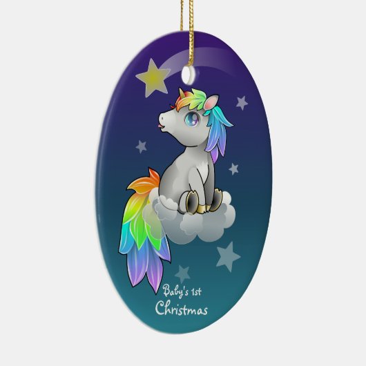 Baby's eerste kerstfeest Keepomwille Keramisch Ornament (Rechts)