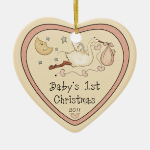 Baby's eerste kerstfeest keramisch ornament