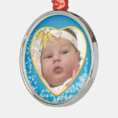 Baby's eerste kerstfeest metalen ornament (Links)