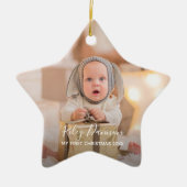 Baby's eerste kerstfeestdag ster keramisch ornament (Voorkant)
