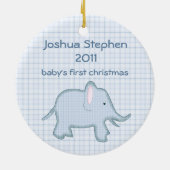 Baby's eerste kerstfeestelijke versiering keramisch ornament (Achterkant)