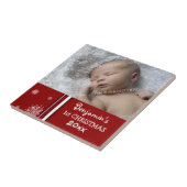 Baby's eerste kerstfoto Keepomwille Tile Tegeltje (Zijkant)