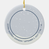 Baby's eerste  kerstfoto keramisch ornament (Achterkant)