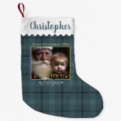 Baby's eerste kerstfoto kleine kerstsok (Voorkant)