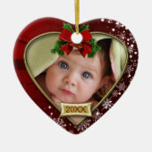 Baby's Eerste kerstfoto Lijst Ornament (Voorkant)