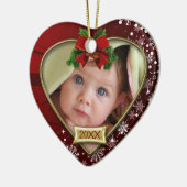 Baby's Eerste kerstfoto Lijst Ornament (Links)