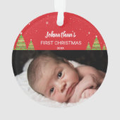 Baby's eerste kerstfoto ornament (achterkant)