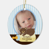 Babys Eerste Kerstfoto Ornament Beer (Links)