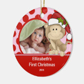 Babys Eerste Kerstfoto Ornament Monkey (Links)