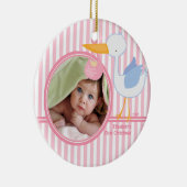 Babys Eerste Kerstfoto Ornament Stork meisje (Rechts)