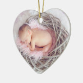 Baby's eerste kerstfoto-versiering Keepomwille Keramisch Ornament (Links)