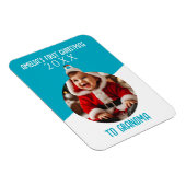 Baby's eerste kerstfoto-versiering Keepomwille Magneet (Rechterzijde)