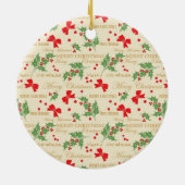 Baby's eerste kerstfoto-versiering keramisch ornament (Achterkant)