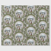 Baby's eerste kerstfoto - Whimsical Branches Cadeaupapier (Vlak)