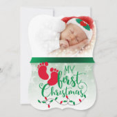 Baby's eerste kerstkaart kaart (Voorkant)