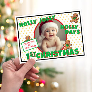 Baby's eerste kerstkaart kaart
