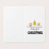 Baby's eerste kerstkaart kaart (Buitenkant ongevouwen)