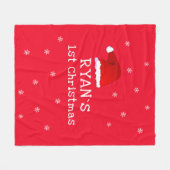 Baby's eerste kerstkerstkerstkerstkerstkerstkerstk fleece deken (Voorkant (Horizontaal))