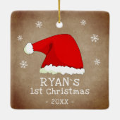 Baby's eerste kerstkerstkerstkerstkerstkerstkerstk keramisch ornament (Achterkant)