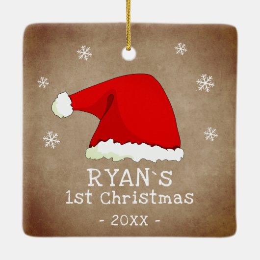 Baby's eerste kerstkerstkerstkerstkerstkerstkerstk keramisch ornament (Achterkant)