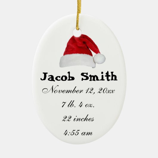 Baby's eerste kerstkerstkerstkerstkerstkerstkerstk keramisch ornament (Voorkant)