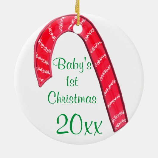 Baby's eerste kerstkerstkerstkerstkerstkerstkerstk keramisch ornament (Achterkant)