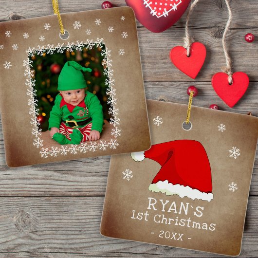 Baby's eerste kerstkerstkerstkerstkerstkerstkerstk keramisch ornament