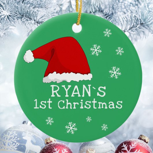 Baby's eerste kerstkerstkerstkerstkerstkerstkerstk keramisch ornament