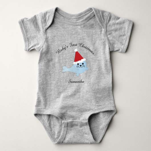 Baby's eerste kerstkerstkerstkerstman romper (Voorkant)
