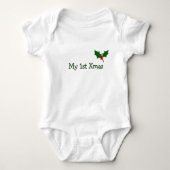 Baby's eerste kerstkleding met Holly Romper (Voorkant)