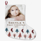 Baby's eerste kerstkoekjesbomen Foto Grote Kerstsok (Voorkant)