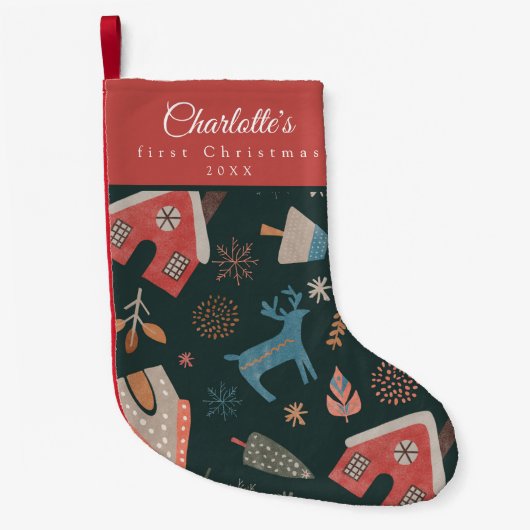 Baby's eerste kerstkous! kleine kerstsok (Voorkant)