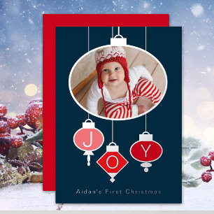 Baby's Eerste Kerstmis FotoFolie Kerstkaart Folie Feestdagenkaart
